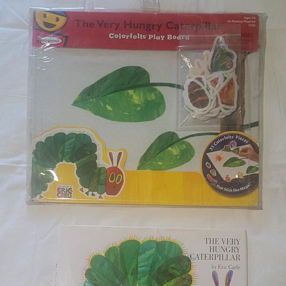 Colorfelts Play Board & Book THE VERY HUNGRY CATERPILLAR Eric Carle 31 Felt Pcs